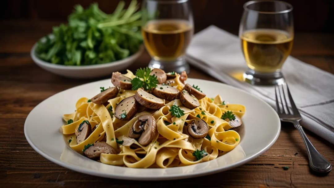 Jak zrobić makaron z grzybami i kurczakiem? Idealny przepis