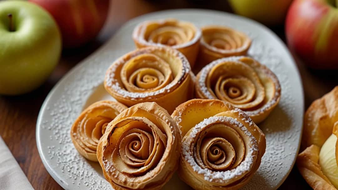 Ciasto francuskie z jabłkami: Różyczki, które zachwycą każdego smakosza